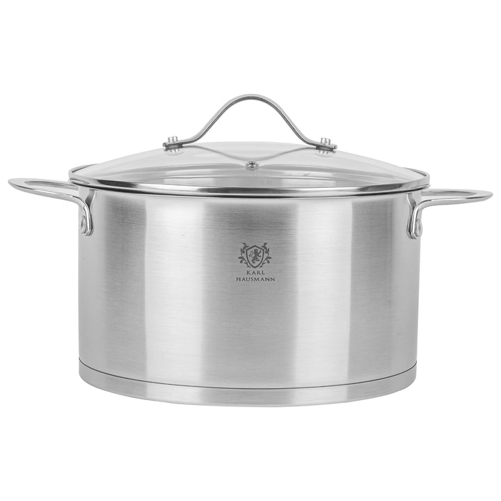 Edelstahl Topf - 6.1L - Ø 24 cm - Kochtopf Induktion für alle Herdarten Geeignet - Edelstahltopf mit