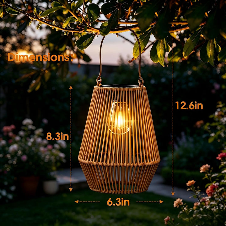 KagoLing Solar Laternen für Aussen, 2 Stücke Solarlampen für Draussen im Böhmischen Stil mit LED-Glü