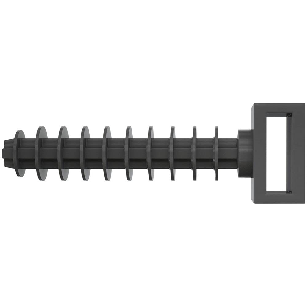 fischer 545787 FCTP Kabelbinderdübel FTCP schwarz, grau Schwarz bis 9,5 breit x 3 hoch, Schwarz bis