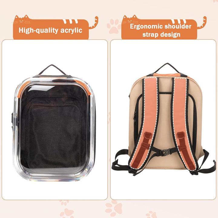 Hp hope Katzenrucksack Bubble Haustier Rucksack, Tragbare und Faltbare Katzentasche, Atmungsaktive u