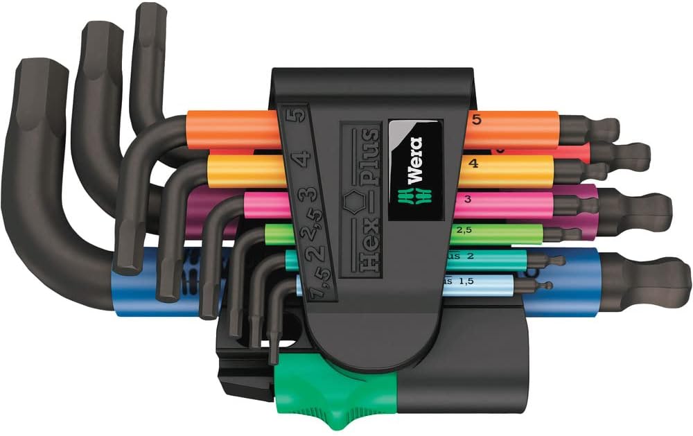Wera Winkelschlüsselsatz 967 SPKL/9 TORX® BO Multicolour, BlackLaser, 9-teilig, 05073599001 & 051331