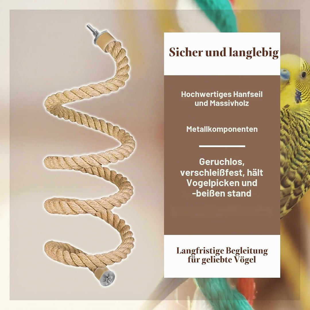 Seil-Sitzstange für Vögel, Vogelkäfig-Kletterseil-Spielzeugzubehör, biegbar, kletternd, biegbares na