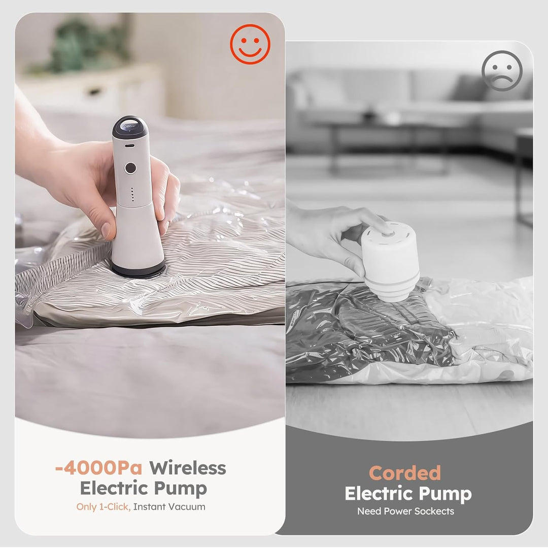 Kabellose elektrische Vakuumpumpe, 4000Pa, tragbar, USB-C-Ladung – ideal für Vakuumbeutel für Kleidu