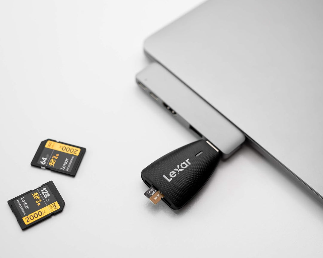 Lexar Multi-Card 2-in-1 USB 3.1 Externe Kartenlesegeräte, Bis zu 312 MB/s für UHS-I UHS-II SD Karte