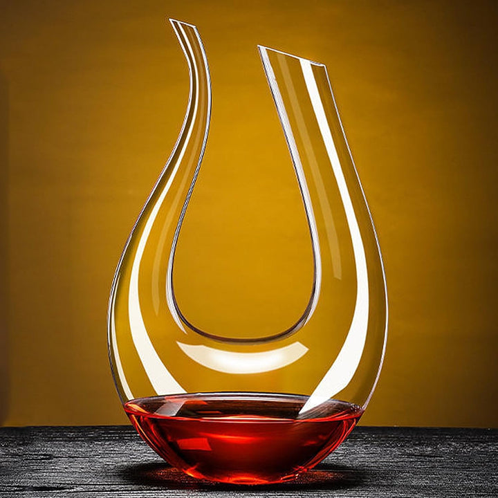 Red Wine Decanter, Glass Carafe Aerator, 100% Lead-Free Crystal Wine Carafe, Unique Wine Aerator Pre