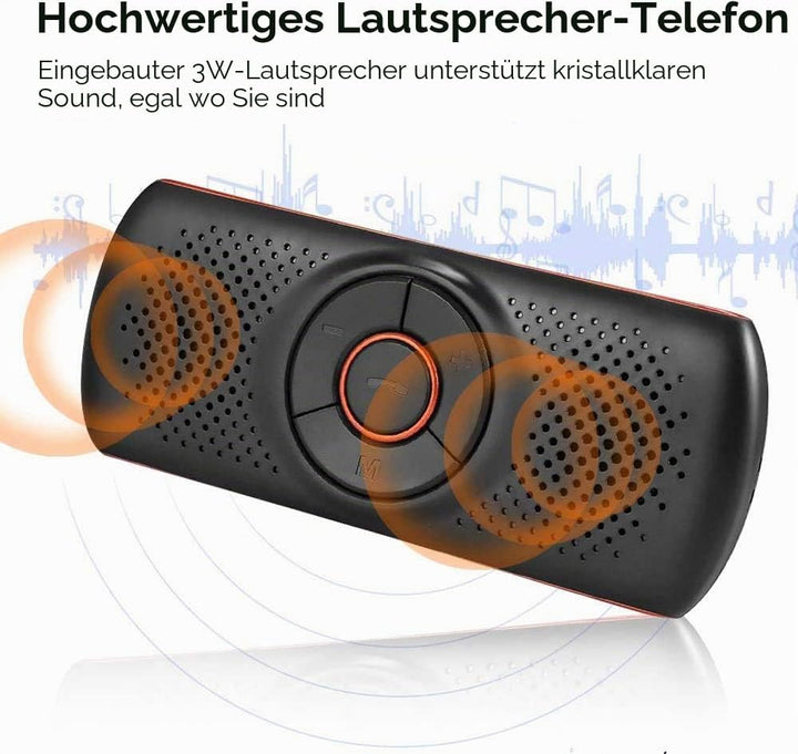 Car Handsfree Bluetooth Kit 2 Telefone gleichzeitig verbunden, Lange Lebensdauer der Batterie Car Vi