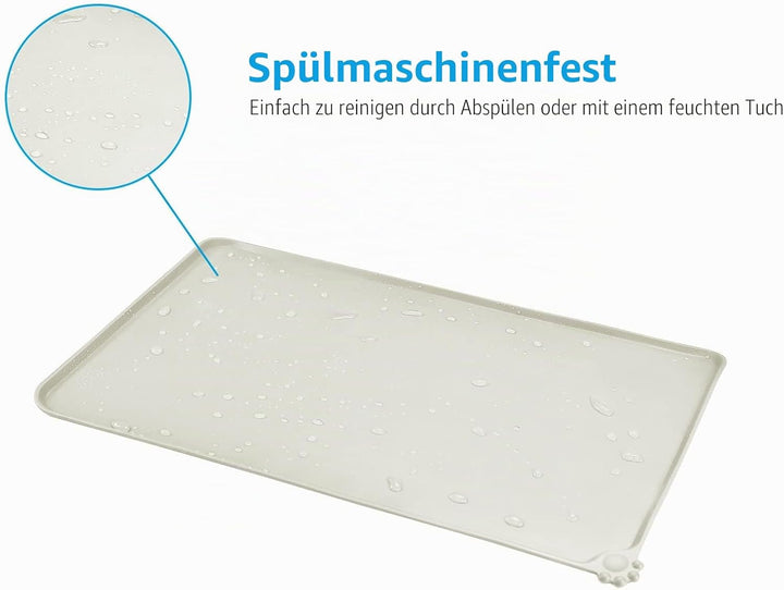 AUDWUD Silikon wasserdicht Hund und Katze Haustier Fütterung Matte,Anti-Rutsch-Tiernapf Matte,Hausti