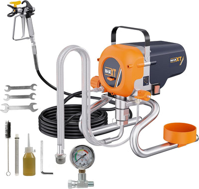 MAXXT Airless Farbspritzgerät, Max. Durchfluss: 1,6 L/min, 226 bar, Lacke & Lasuren, Inkl. 7,5 m Sch