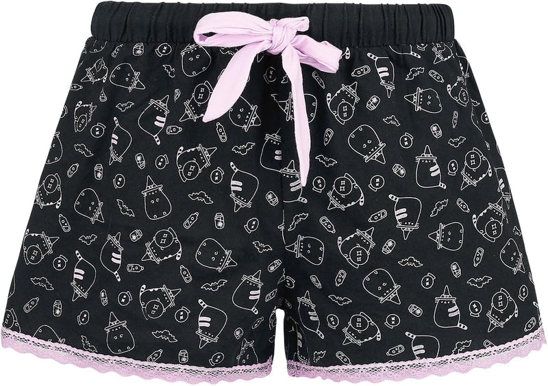 Pusheen Frauen Schlafanzug schwarz Fan-Merch, Katzen, S