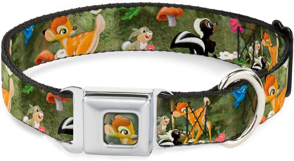 Buckle-Down dybx Bambi Face Sketch Schliessen Hundehalsband M - Fits 11-17" - 1.0" Wide, M - Fits 11