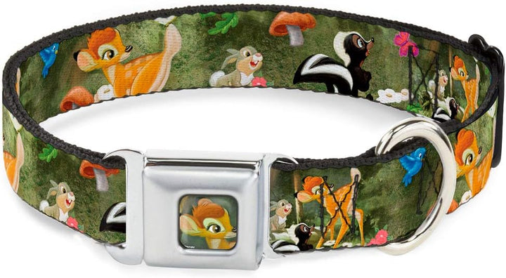 Buckle-Down dybx Bambi Face Sketch Schliessen Hundehalsband M - Fits 11-17" - 1.0" Wide, M - Fits 11