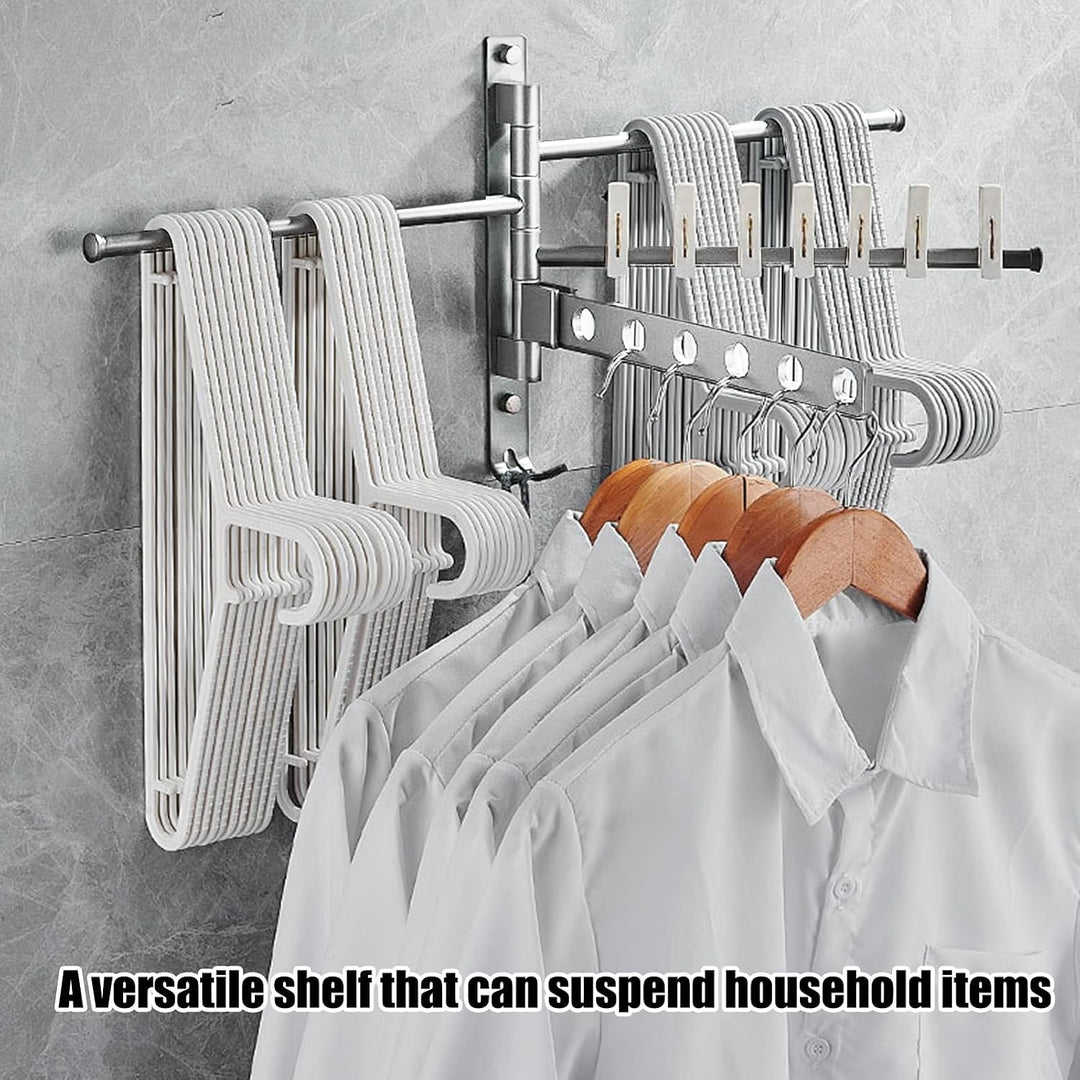 Handtuchhalter Für Die Wand | Schwenkbarer 4-Arm Handtuchhalter,Platzsparender Aluminium Organizer S