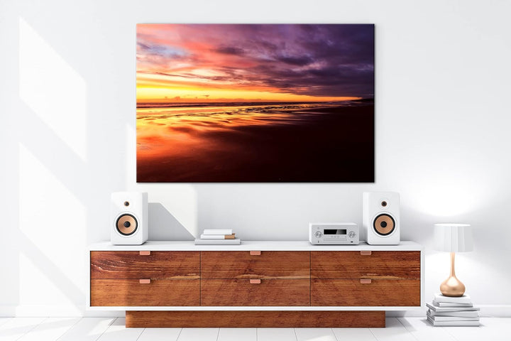 deyoli Sonnenaufgang Neuseeland Format: 100x70 als Leinwandbild, Motiv fertig gerahmt auf Echtholzra
