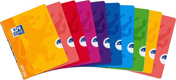 PAQ/10 LIBRETAS A5 48h. 90 g. eckige Röhren.4 x 4 C/M Tapa Kunststoff Oxford Single, Single