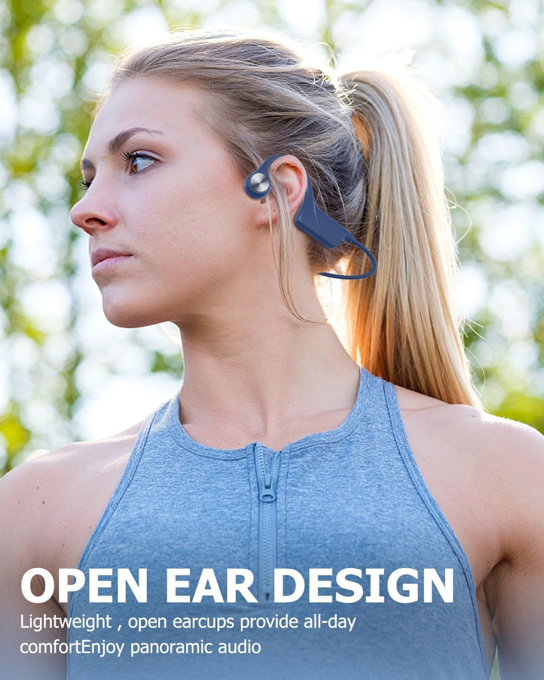 SANOTO Knochenschall Kopfhörer Bluetooth 5.3,Open Ear Kopfhörer Kabellos Bone Conduction Kopfhorer I