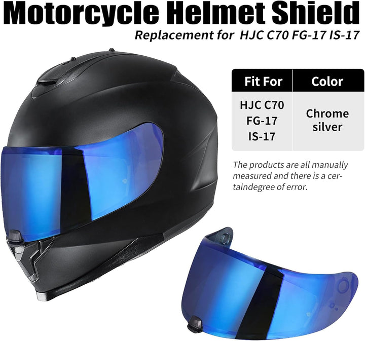 Helmvsier für C70 FG-17 IS-17,Motorradhelm Visier,Motorrad Windschutz Helm Objektiv Visier Vollgesic