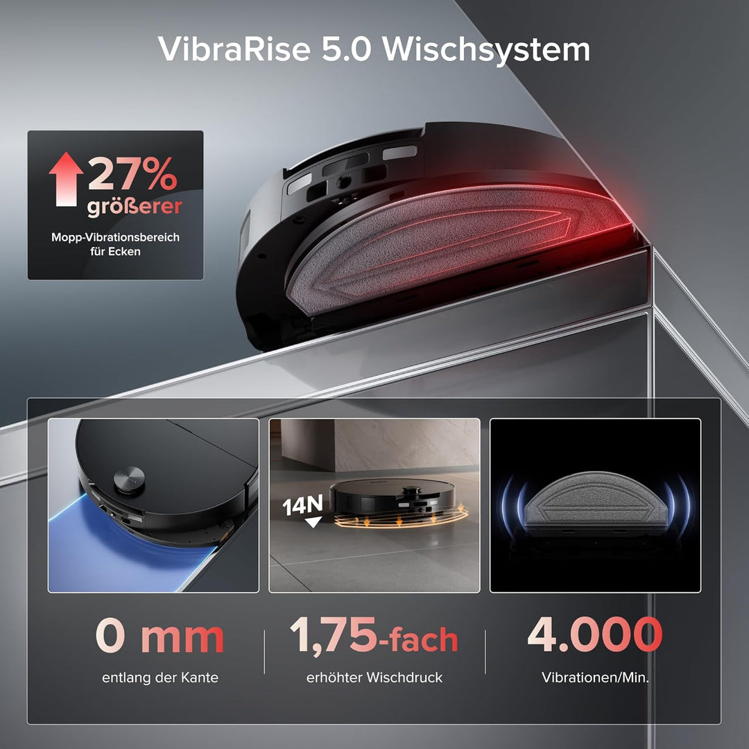 roborock Saros 20 Sonic Saugroboter mit Wischfunktion, VibraRise 5.0 Wischsystem, 36,000 Pa Saugkraf