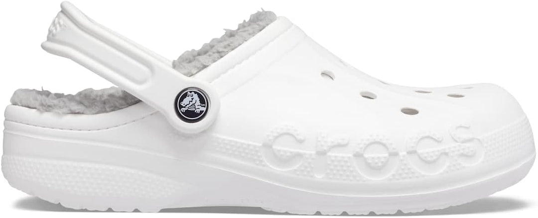 Crocs Unisex Baya Lined Clog 36 EU White Light Grey, 36 EU White Light Grey