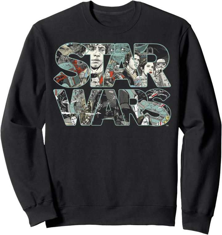 Star Wars Comic Pages Text Fill Sweatshirt