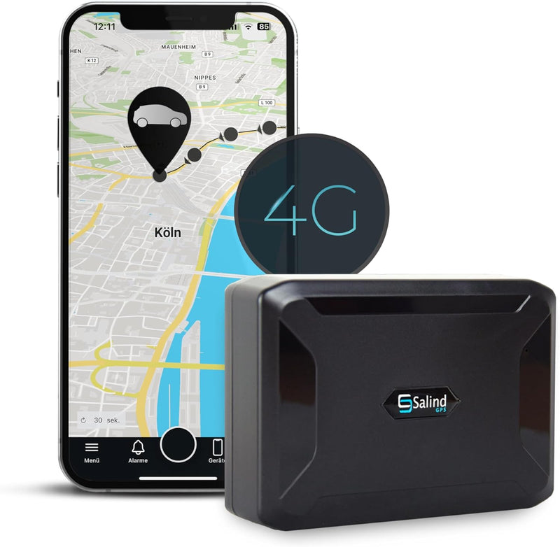 SALIND GPS Tracker 11 (Modell 4G) - GPS-Tracker Auto, Motorrad, Fahrzeuge und LKW´s mit Magnet, etwa
