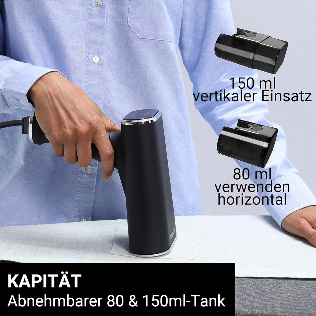 STEAMONE - Steamer Dampfglätter 2000 W 35 g/min – tragbares Bügeleisen – Kapazität 80 & 150 ml – ent