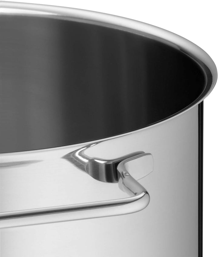 WMF Nudeltopf mit Sieb 24 cm Induktion, Kochtopf gross 7l, Spaghettitopf mit Glasdeckel, Cromargan E