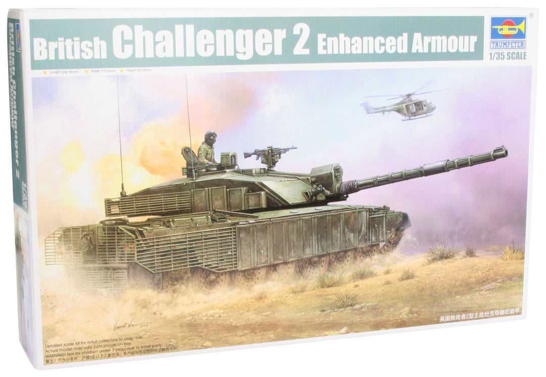 Trumpeter 01522 Modellbausatz British Challenger2 with Anti-Heat Fence