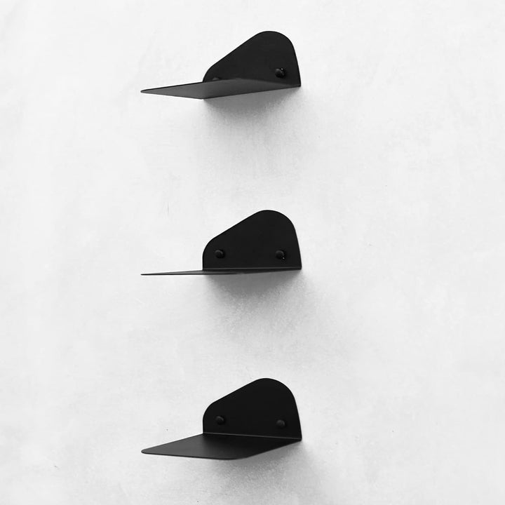 MILUKA Bücherregal Wand Hängend Schwarz - Unsichtbares Bücherregal - 3er Set Floating Bookshelf Meta