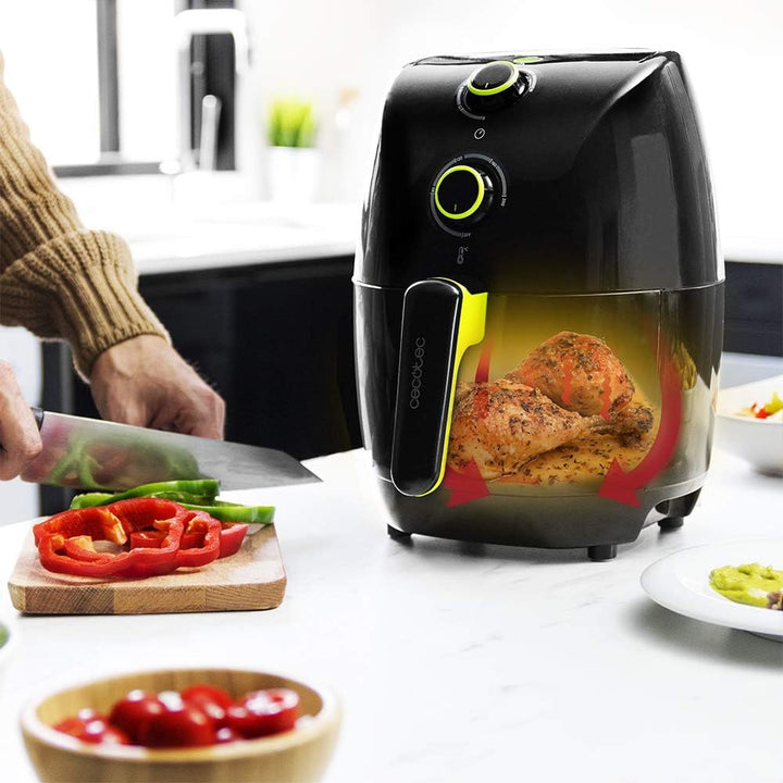 Cecotec Cecofry Compact Rapid Diät-Fritteuse, ohne Öl, einstellbare Temperatur bis 200 oC, Timer 30