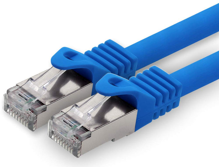 1aTTack.de 30m - blau - 1 Stück CAT.7 Netzwerkkabel Patchkabel SFTP PIMF LSZH Gigabit Lan Kabel 10Gb
