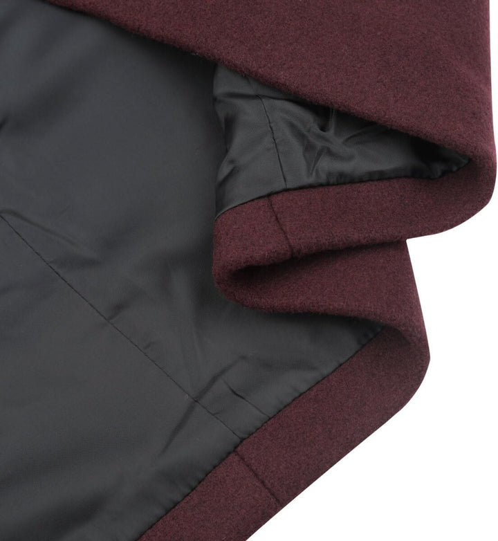 Wintermantel Herren Wollmantel Lang Slim Fit Herrenmantel mit Stehkragen Business Coat für Winter, W