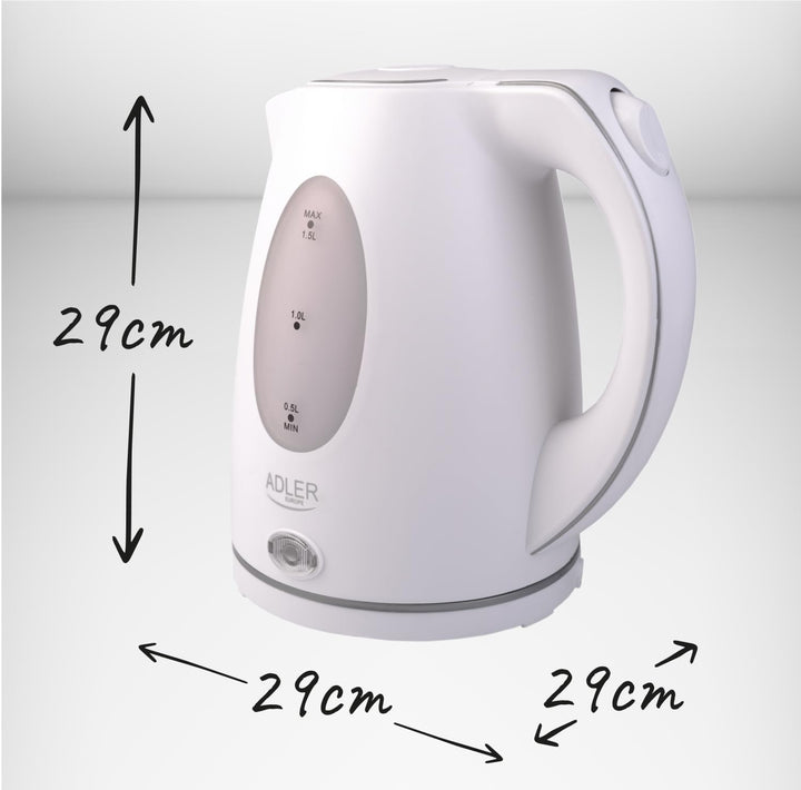 Adler AD 1207 Wasserkocher 1,5 L, weiss