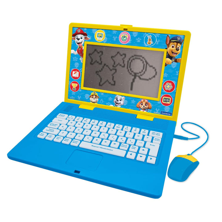 Lexibook, Paw Patrol, Zweisprachiger und pädagogischer Laptop Deutsch/Englisch, Spielzeug für Kinder