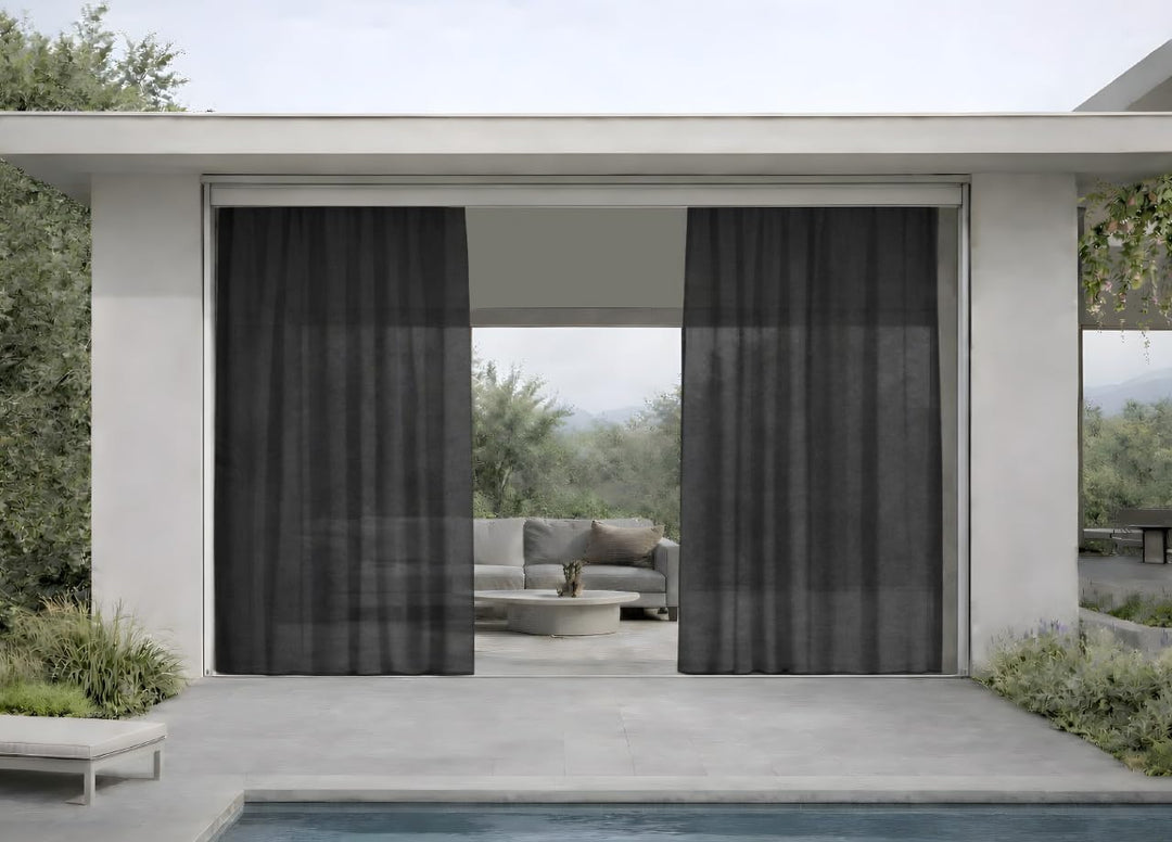 Vertikales Fliegengitter für Fenster und Türen, 145 x 250 cm, Polyestergewebe mit Ringen, einfach zu