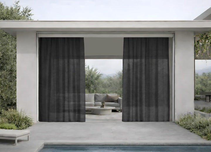 Vertikales Fliegengitter für Fenster und Türen, 145 x 250 cm, Polyestergewebe mit Ringen, einfach zu