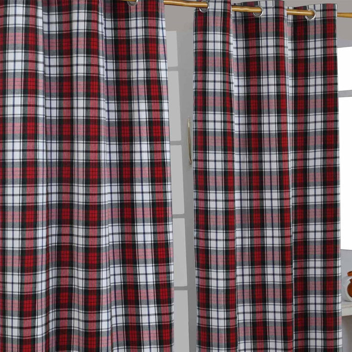 Homescapes Ösenvorhang Blickdicht Macduff Tartan Schottenmuster Dekoschal 2er Set Breite 117 x Länge