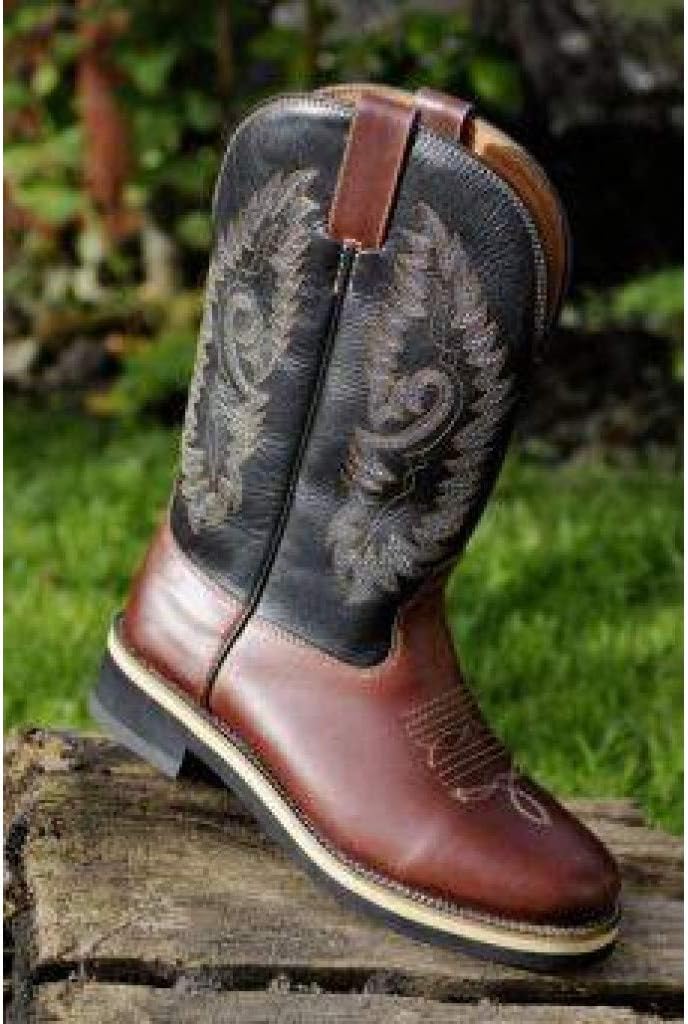 HKM 4526 Westernstiefel Softy cow, Cowboystiefel Western Cowboy, Echtleder 39 EU Braun, 39 EU Braun