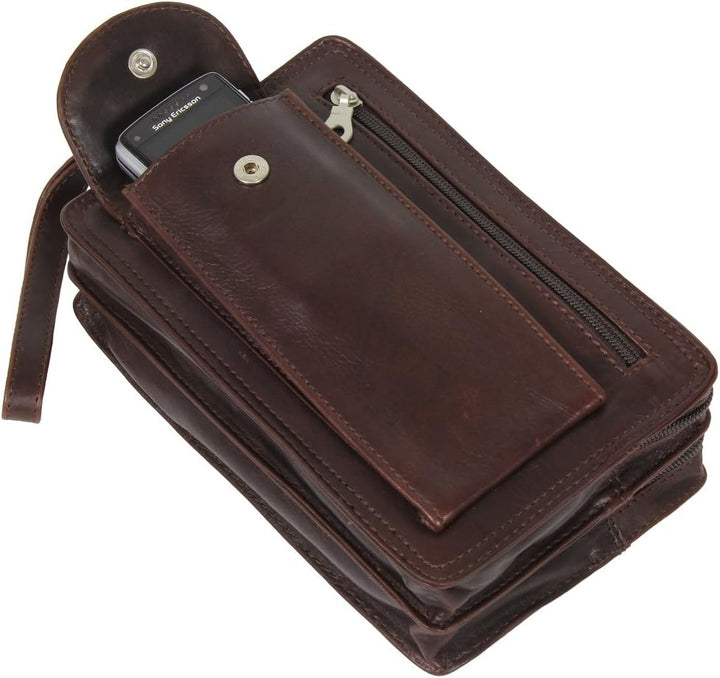 Branco Business Herren Handgelenktasche Leder Braun Einheitsgrösse Braun, Einheitsgrösse Braun