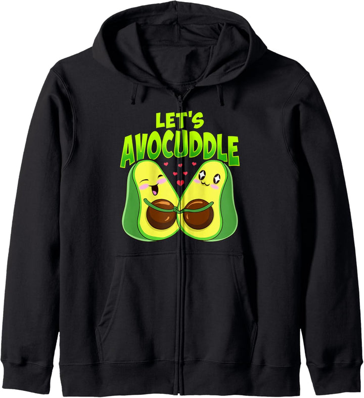 Let's Avocuddle Cute & Funny Avocado Pun Valentine's Day Kapuzenjacke