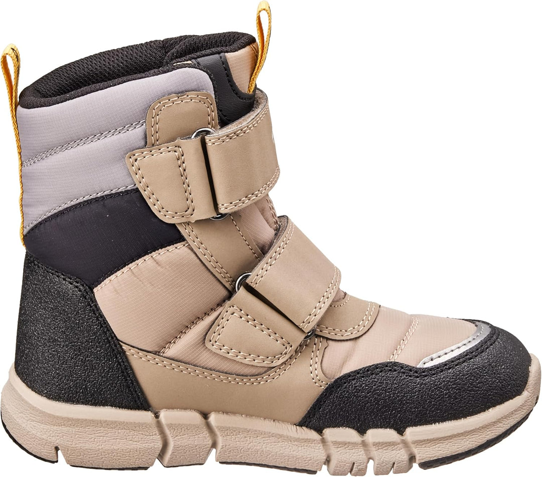 Geox Jungen J Flexyper Boy B ABX Stiefeletten 35 EU Beige Black, 35 EU Beige Black