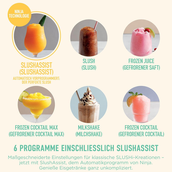 Ninja SLUSHi XL Slush-Eismaschine mit SlushAssist-Technologie, grosses Fassungsvermögen von 3,7 l (m