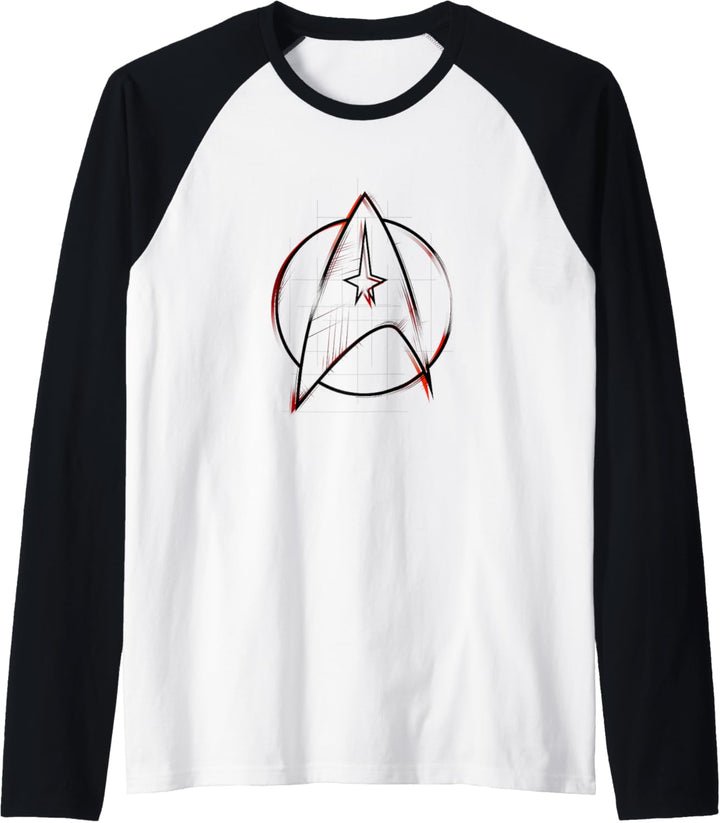 Star Trek: The Original Series Starfleet Sketch Red & Black Raglan