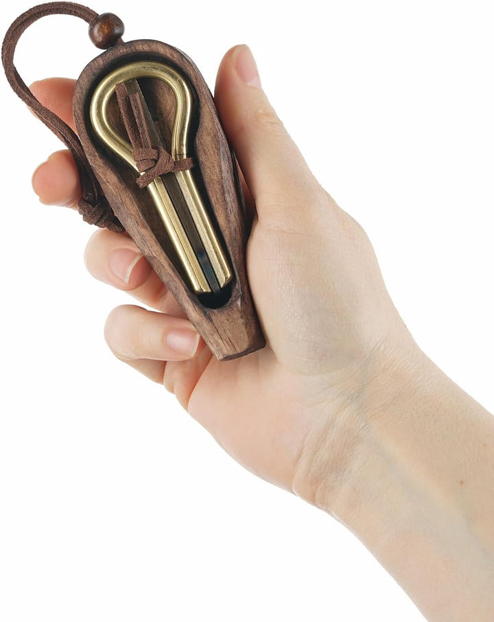 Kiefer-Harfe von P.Potkin - Altay-Maultrommel mit Etui - PP27 - Mund-Musikinstrument - Burkhan Case,
