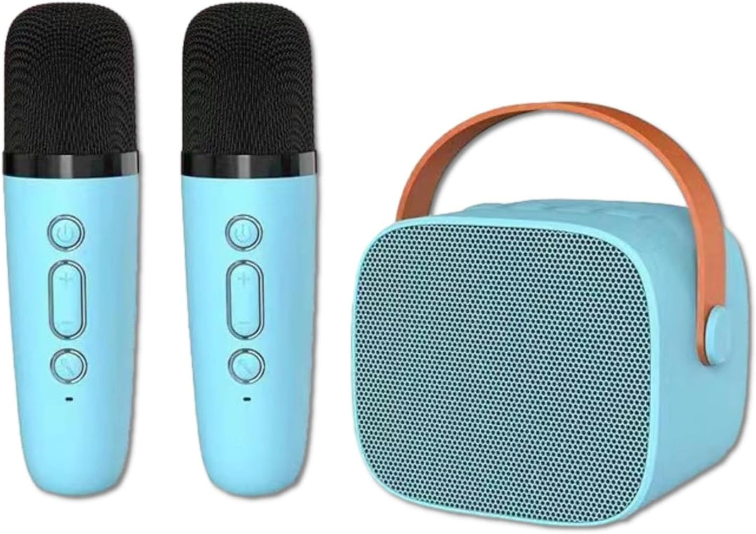 Bluetooth-Karaoke-Maschine für Erwachsene und Kinder, Tragbarer Stereo-Sound-Retro-Lautsprecher mit