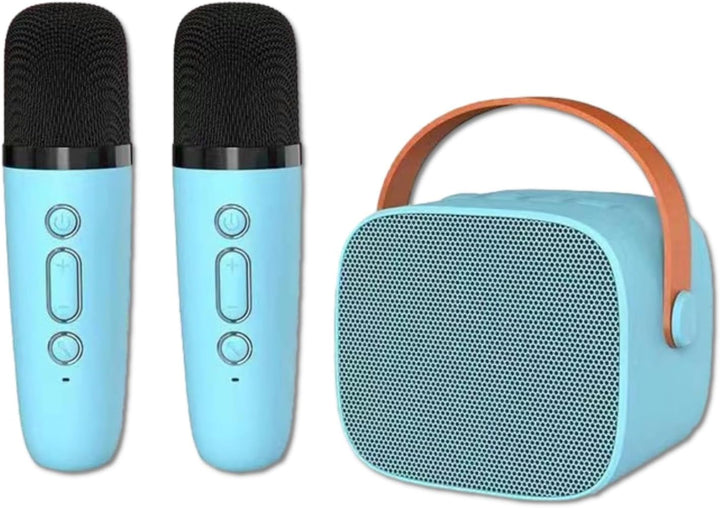 Bluetooth-Karaoke-Maschine für Erwachsene und Kinder, Tragbarer Stereo-Sound-Retro-Lautsprecher mit