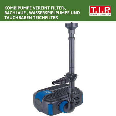 T.I.P. Multifunktions-Teichpumpe Wasserspiel Filter Bachlauf Springbrunnen WPF 1500 S (bis 1.500l/h