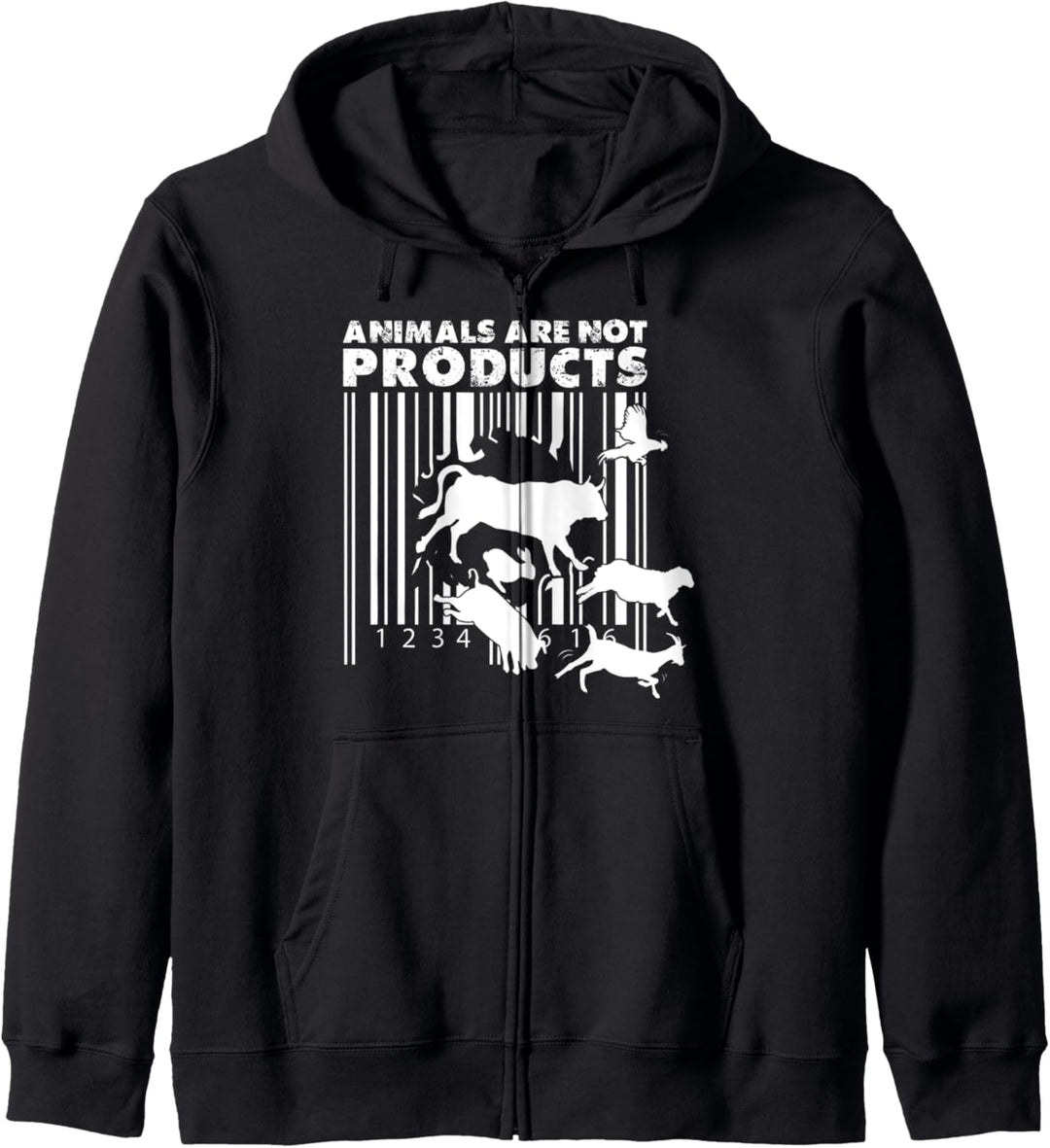 Animal Liberation Foot Prints Tierschutz Tierrechte Kapuzenjacke