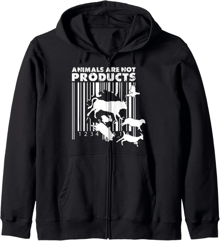 Animal Liberation Foot Prints Tierschutz Tierrechte Kapuzenjacke