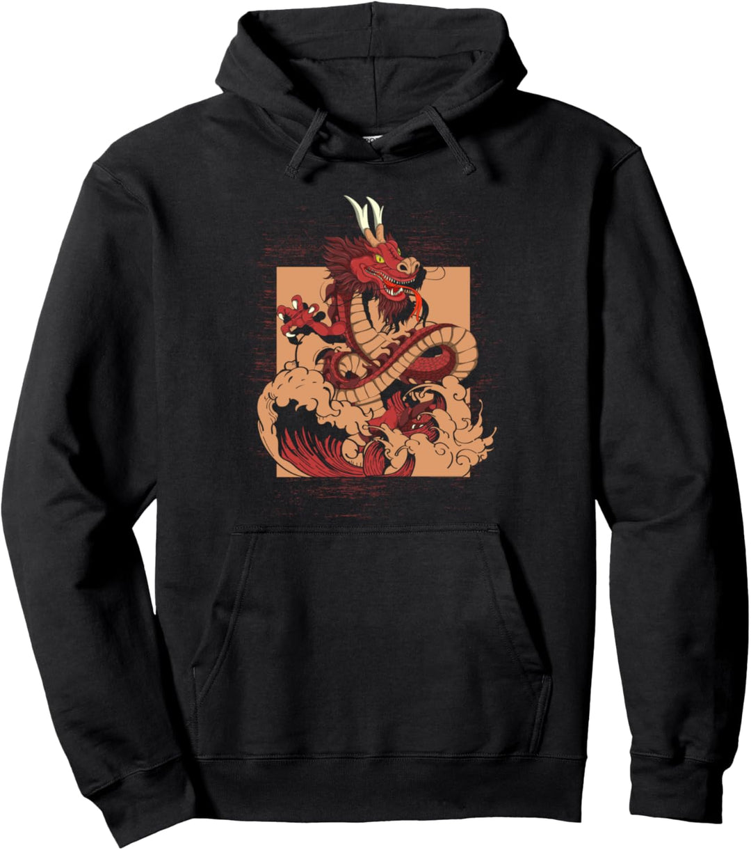 Fantasy Tier China Mystische Kreatur Chinesischer Drache Pullover Hoodie
