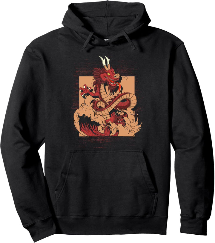 Fantasy Tier China Mystische Kreatur Chinesischer Drache Pullover Hoodie
